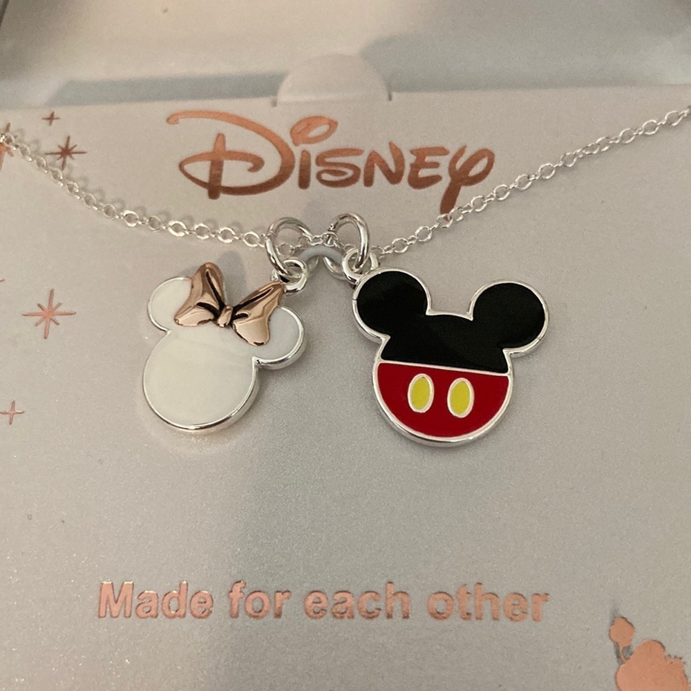 Disney Mickey and Minnie Mouse Made For Each Other Necklace